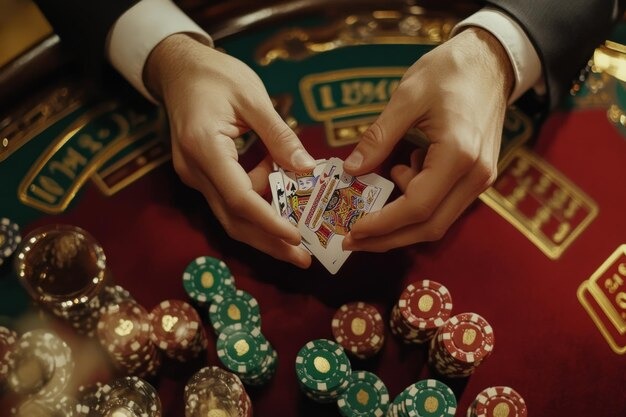Live dealer at biang toto blackjack table with multiple camera angles